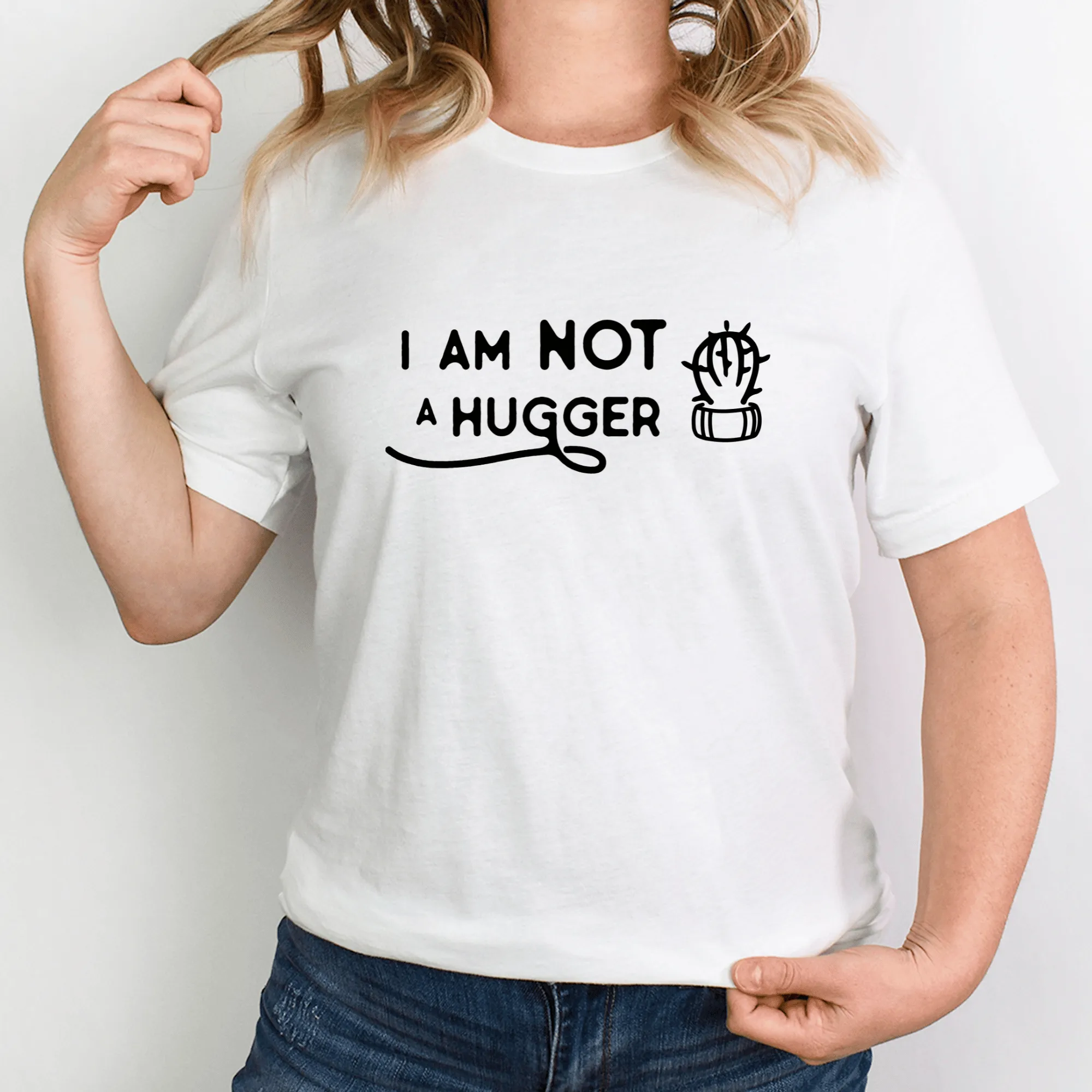 Not a Hugger Cactus Short Sleeve Tee