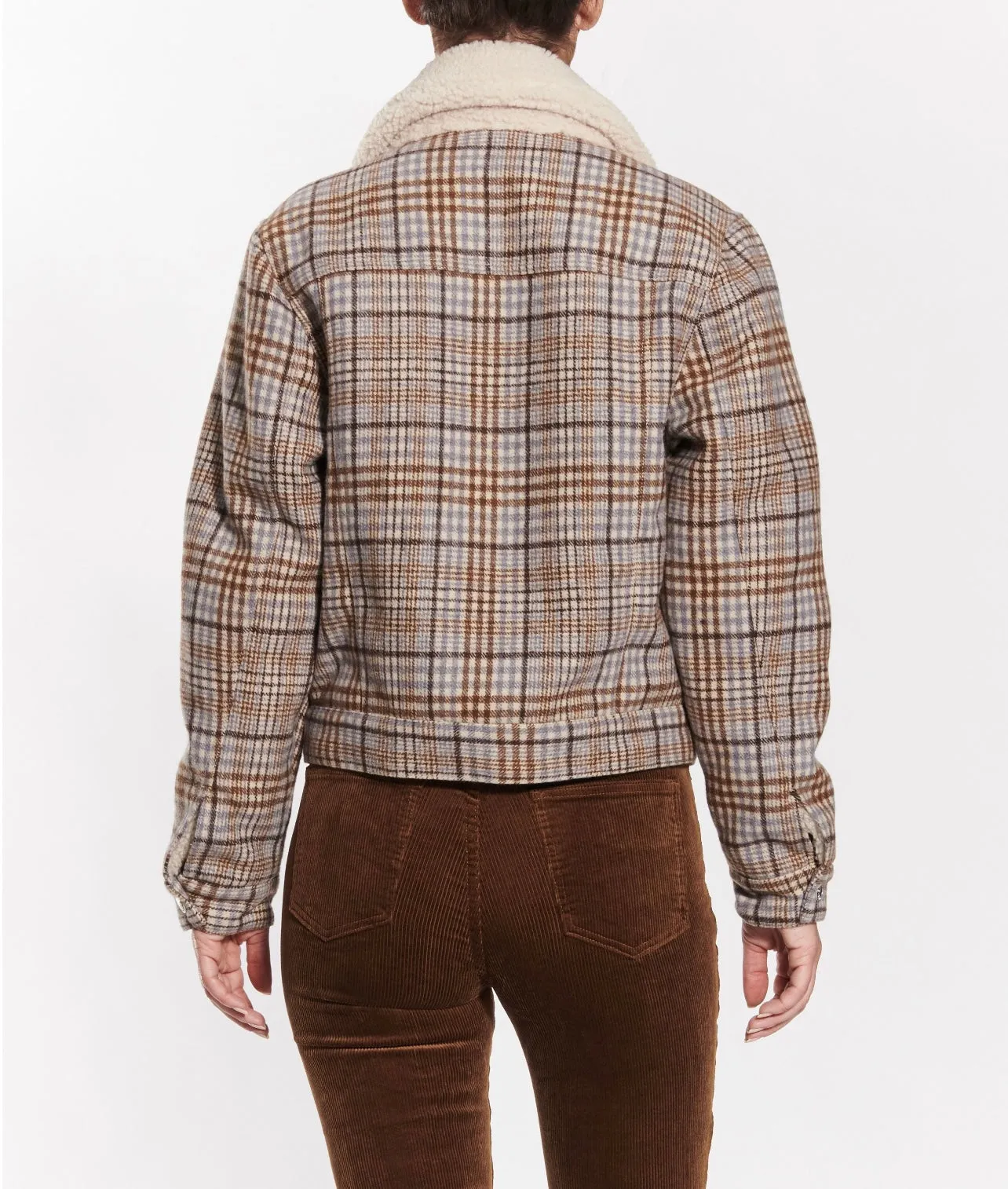 OAT Reversible LEGIT Plaid/Sherpa Trucker Jacket