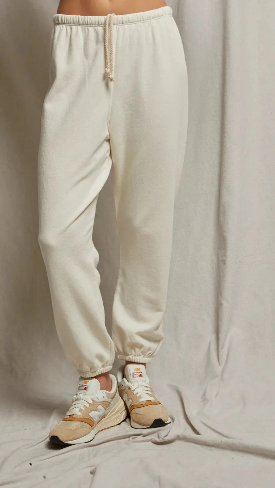 Perfect White Tee Ziggy Inside Out Sweatshirt in Bright Ivory