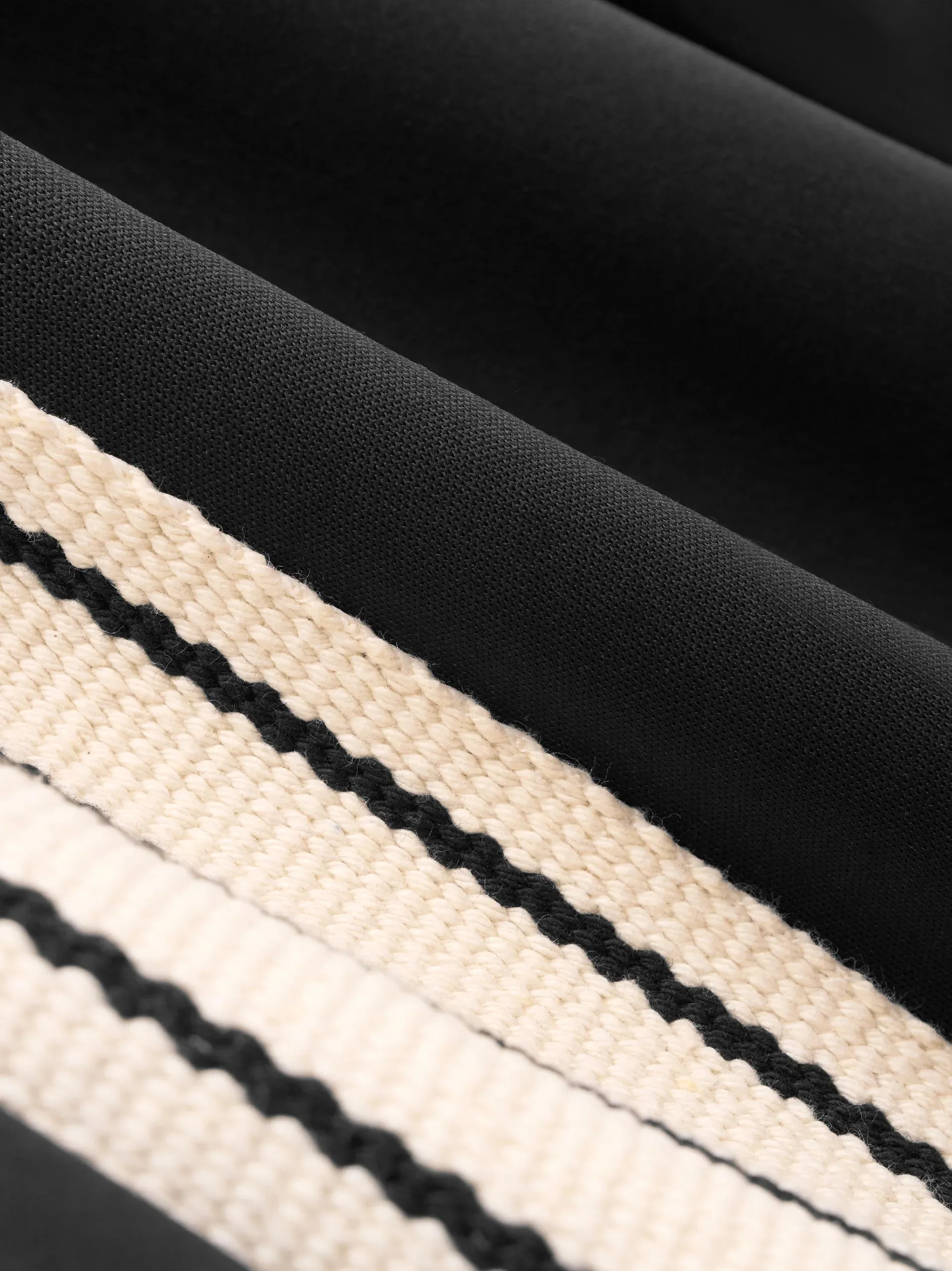 Pintuck And Stripe Black