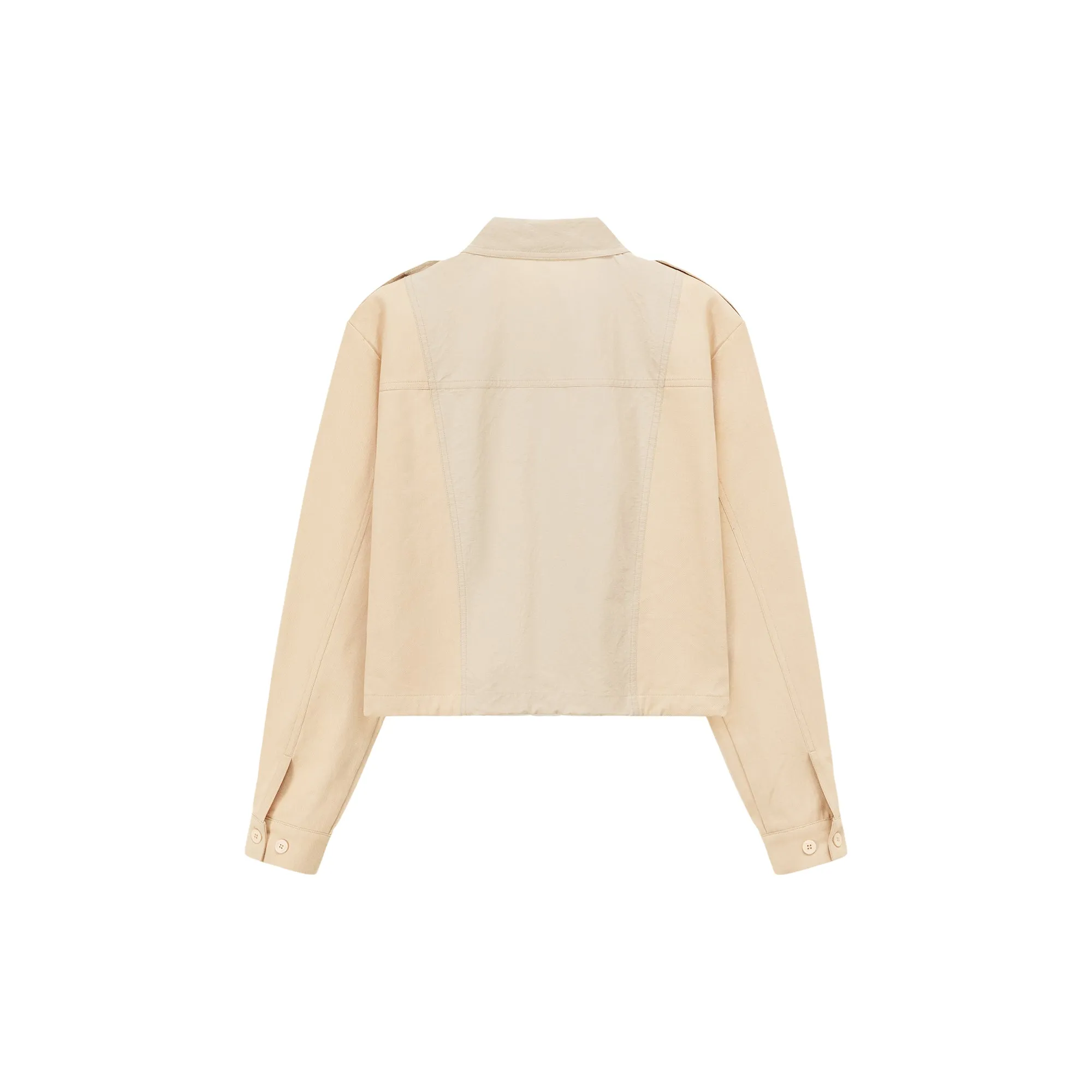 Polo Neck Simple Jacket