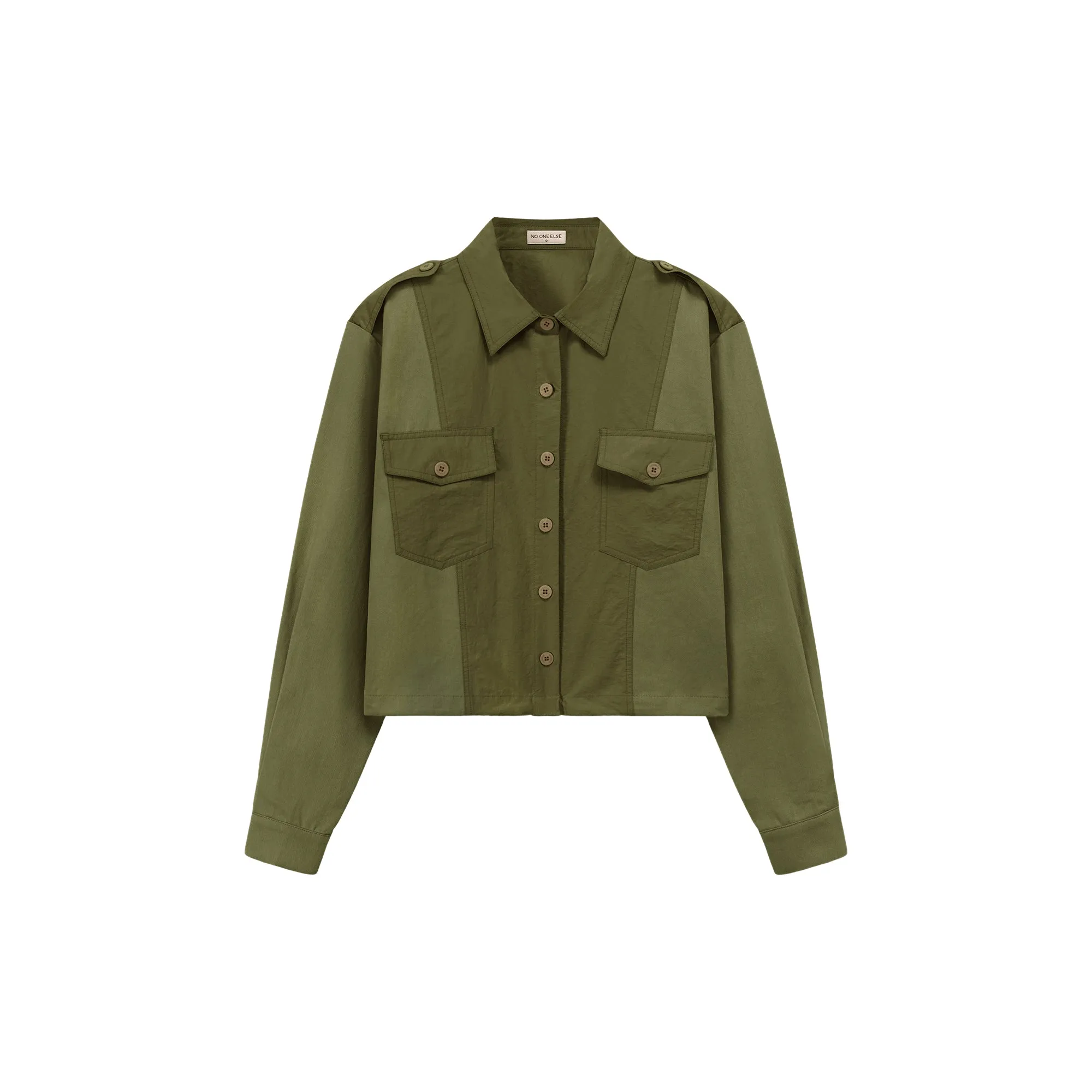 Polo Neck Simple Jacket