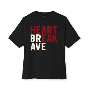 "BRAVE Hearts (Deep Red)" Unisex Oversized Boxy Tee