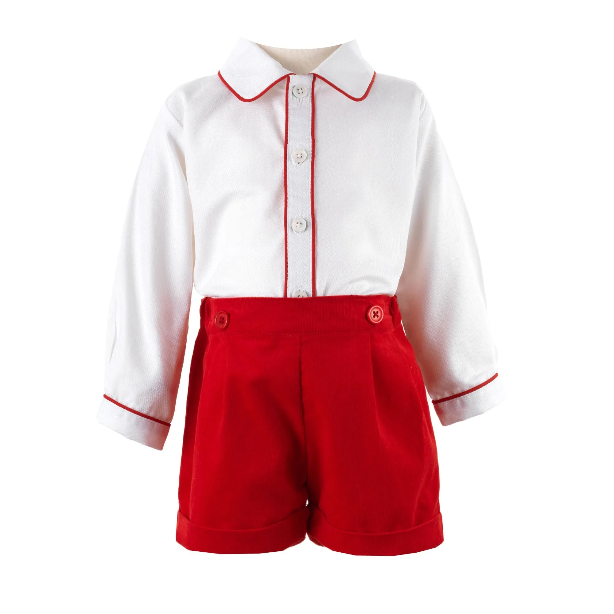 Red Cord Short & Shirt Set