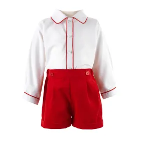 Red Cord Short & Shirt Set