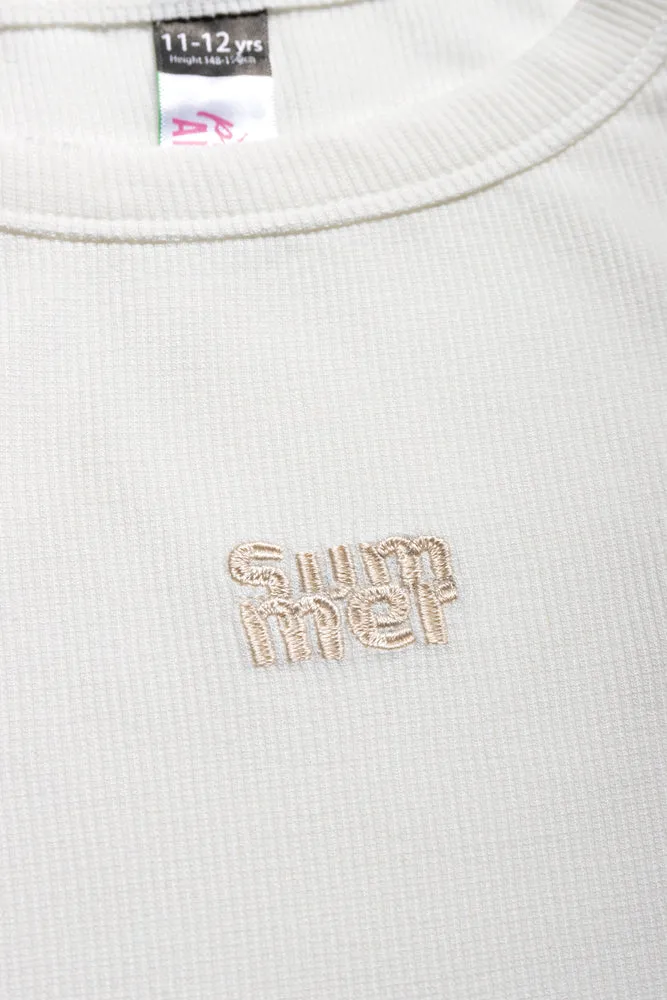 Rib Vest White