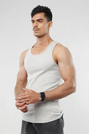 Ribbed Tank Top - Heather Grey