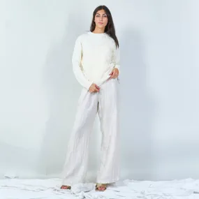 Ruffle embellished knit sweater wholesale
