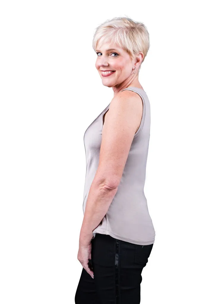 Saphire Viscose Sheen Tank (BT113)