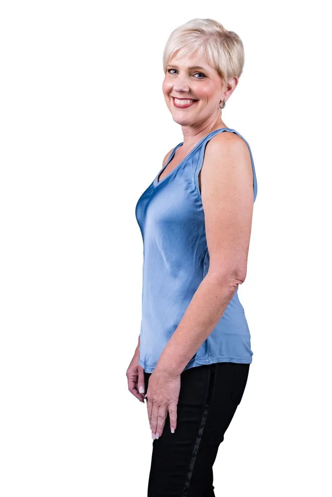 Saphire Viscose Sheen Tank (BT113)
