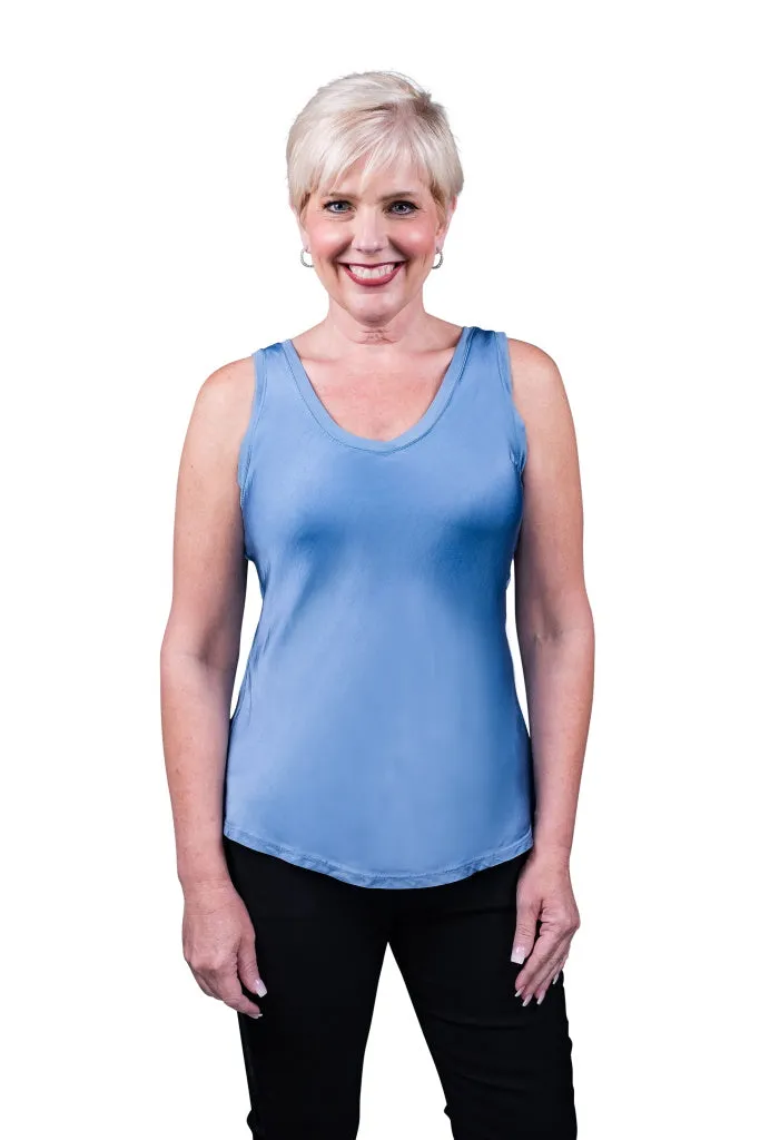 Saphire Viscose Sheen Tank (BT113)