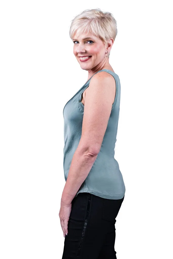 Saphire Viscose Sheen Tank (BT113)