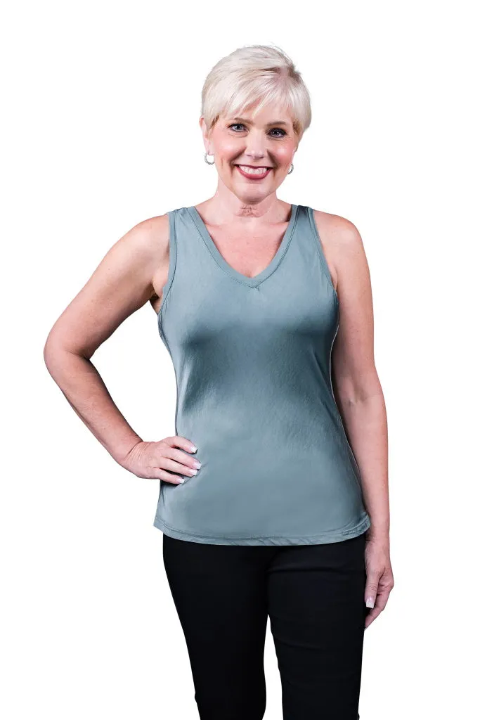 Saphire Viscose Sheen Tank (BT113)