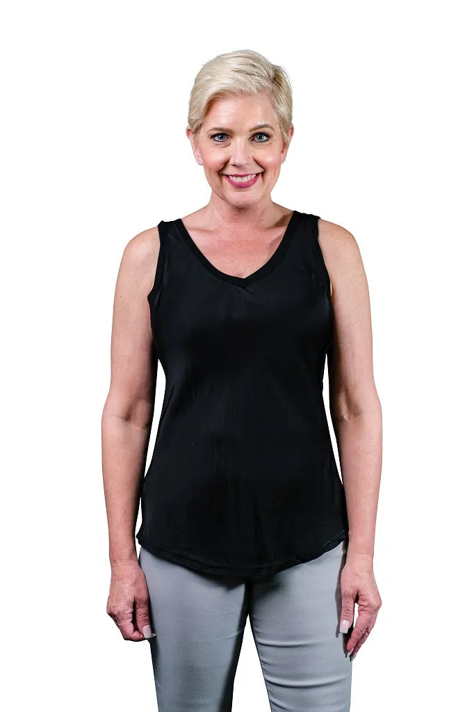 Saphire Viscose Sheen Tank (BT113)