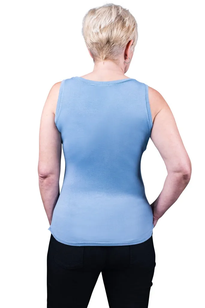 Saphire Viscose Sheen Tank (BT113)