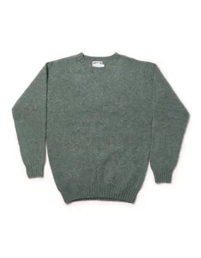 SHAGGY DOG SWEATER GREEN MIX - TRIM FIT