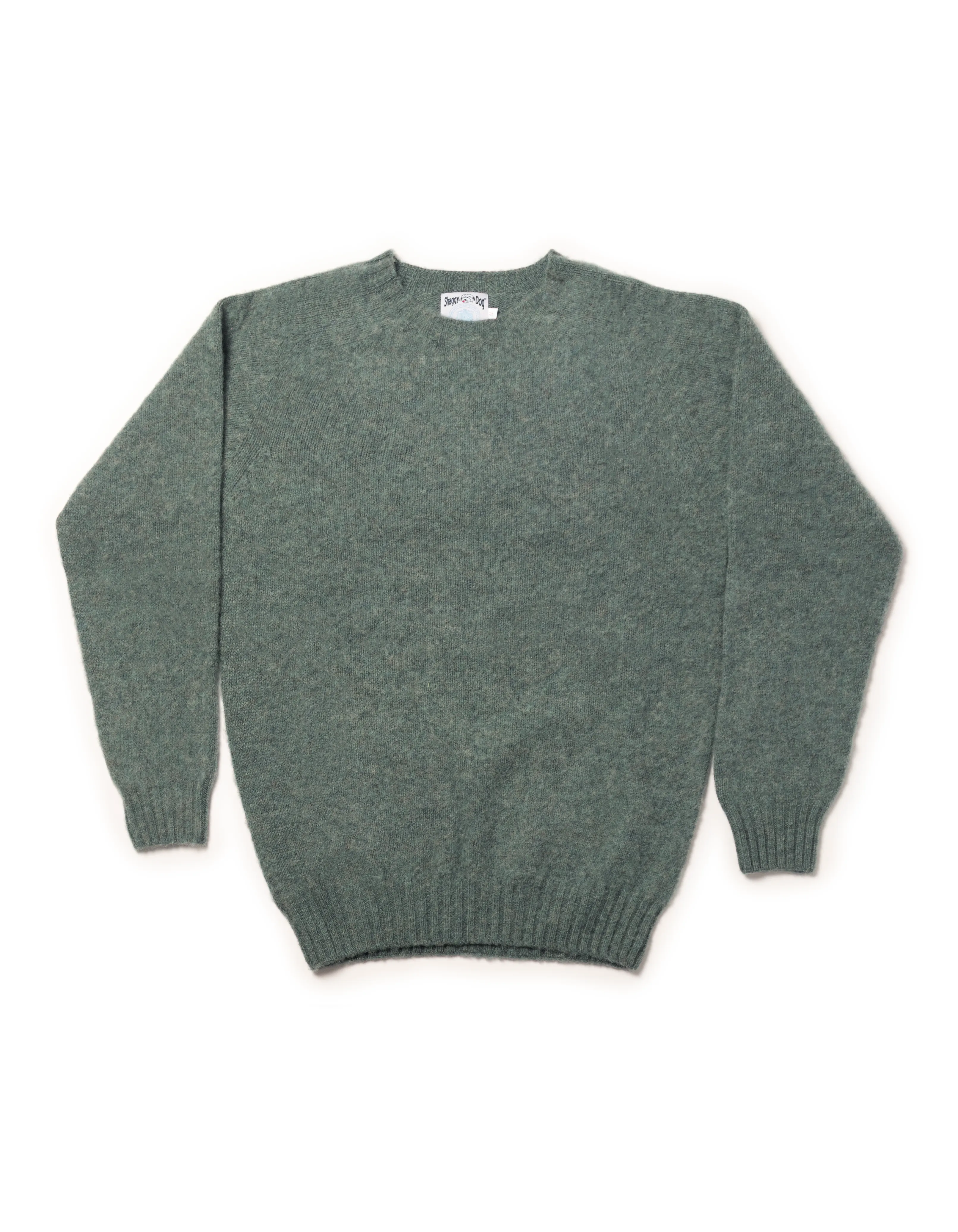 SHAGGY DOG SWEATER GREEN MIX - TRIM FIT