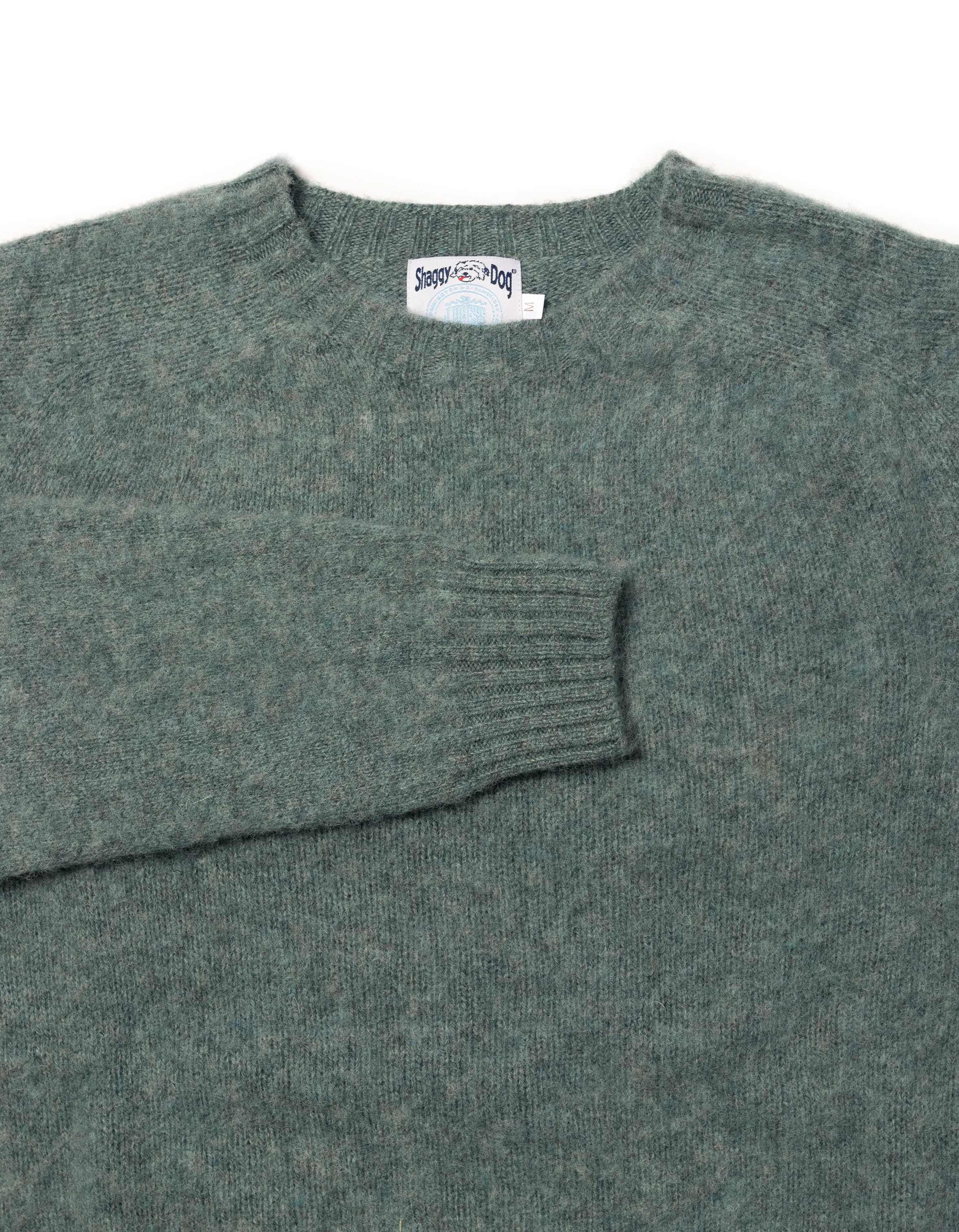SHAGGY DOG SWEATER GREEN MIX - TRIM FIT