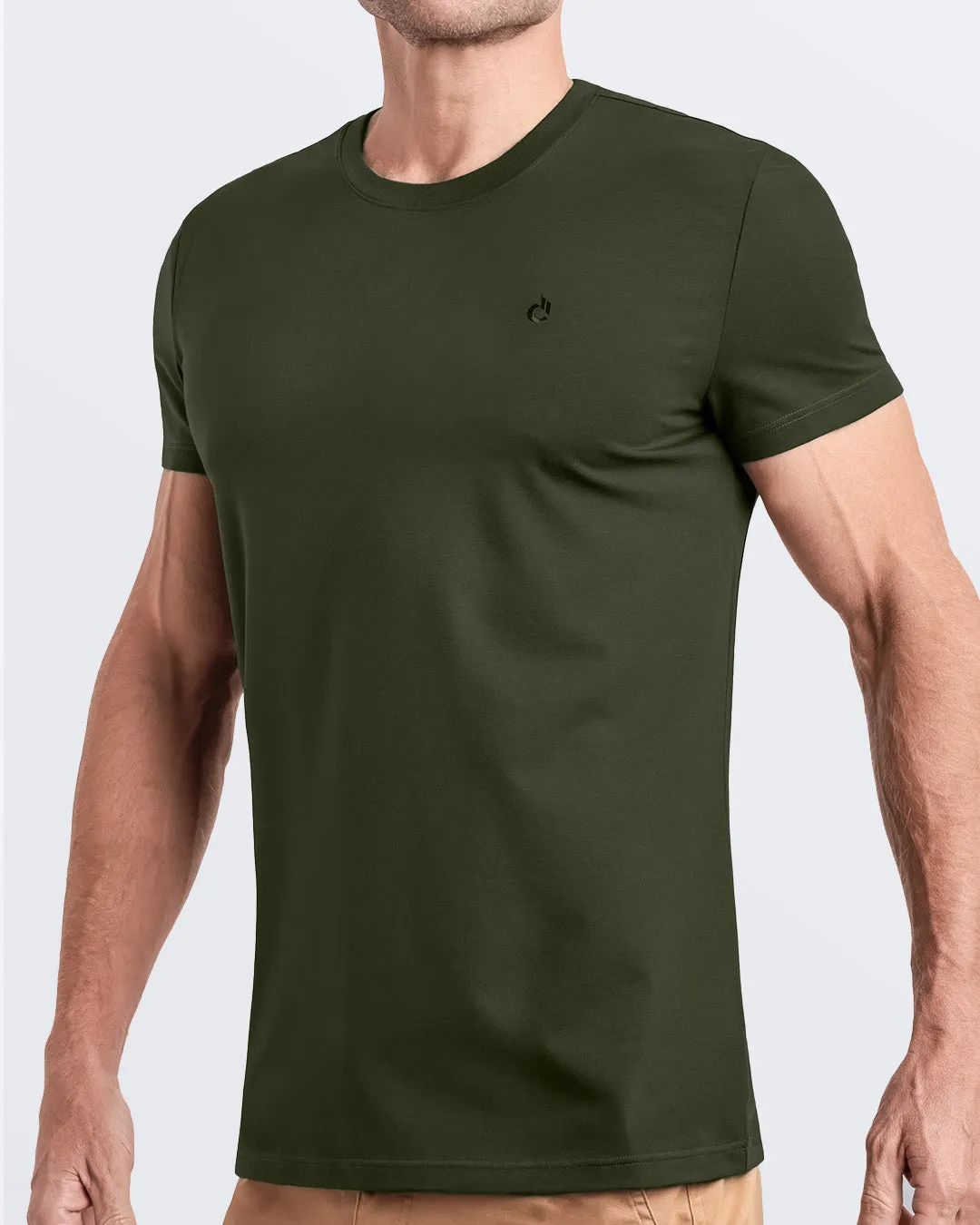 SLICK GREEN - Modal Cotton T-Shirt