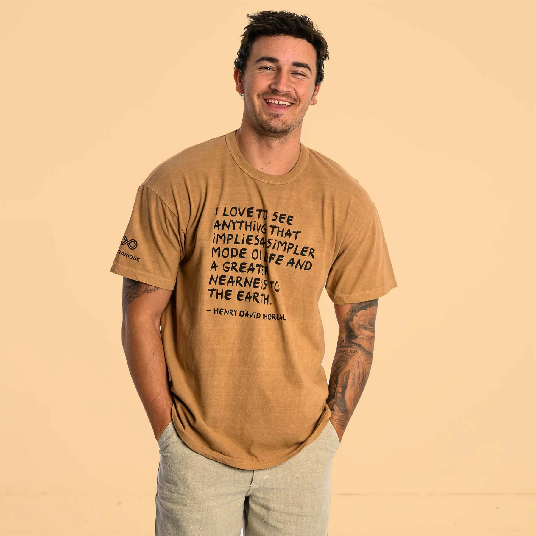 SONOMA Printed 100% Organic Cotton T-shirt (Grown & Made in USA) (Unisex) - Thoreau