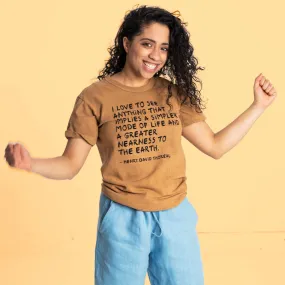 SONOMA Printed 100% Organic Cotton T-shirt (Grown & Made in USA) (Unisex) - Thoreau