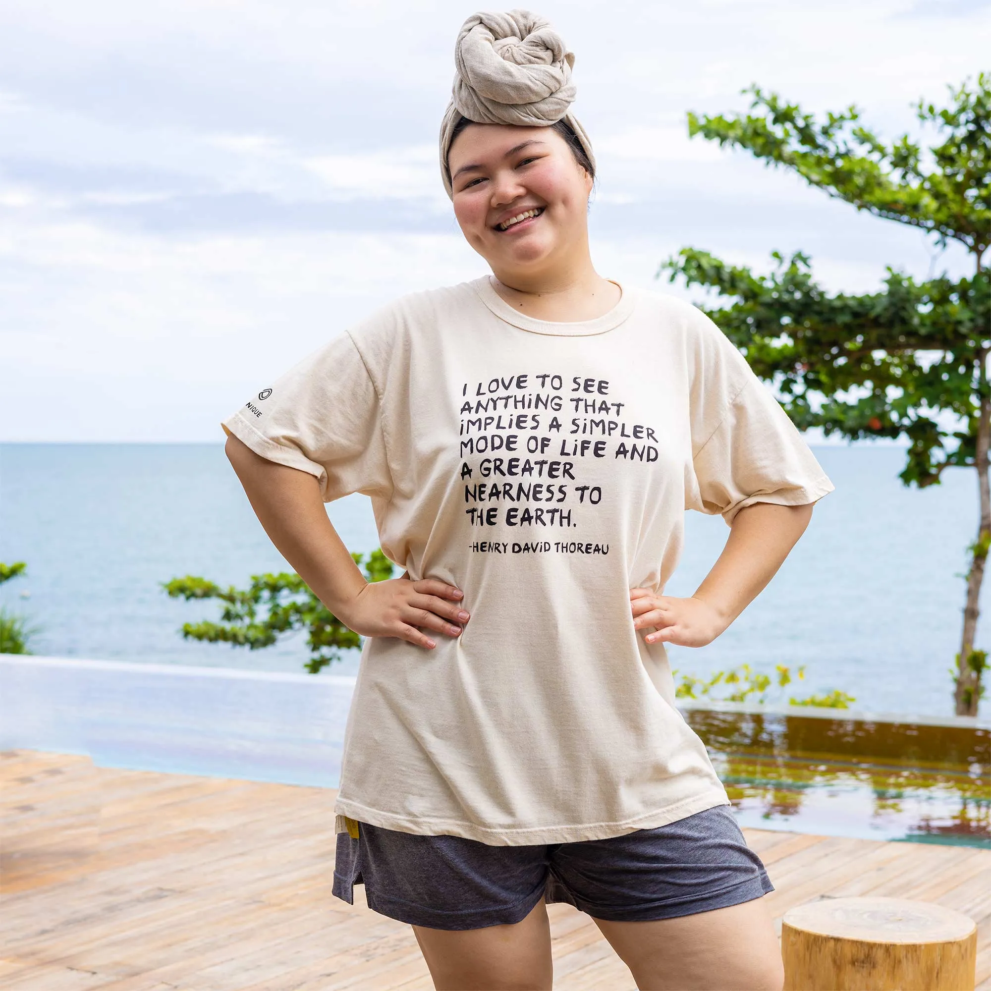 SONOMA Printed 100% Organic Cotton T-shirt (Grown & Made in USA) (Unisex) - Thoreau