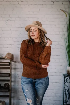 Study Date Open-Knit Sweater