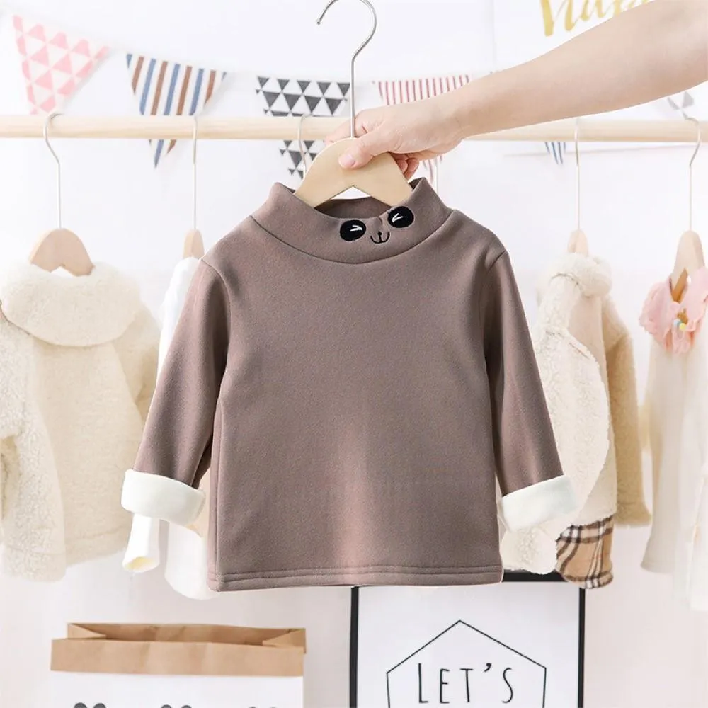 Toddler Girls Long Sleeve High Collar T-Shirts Wholesale Little Girls Clothes