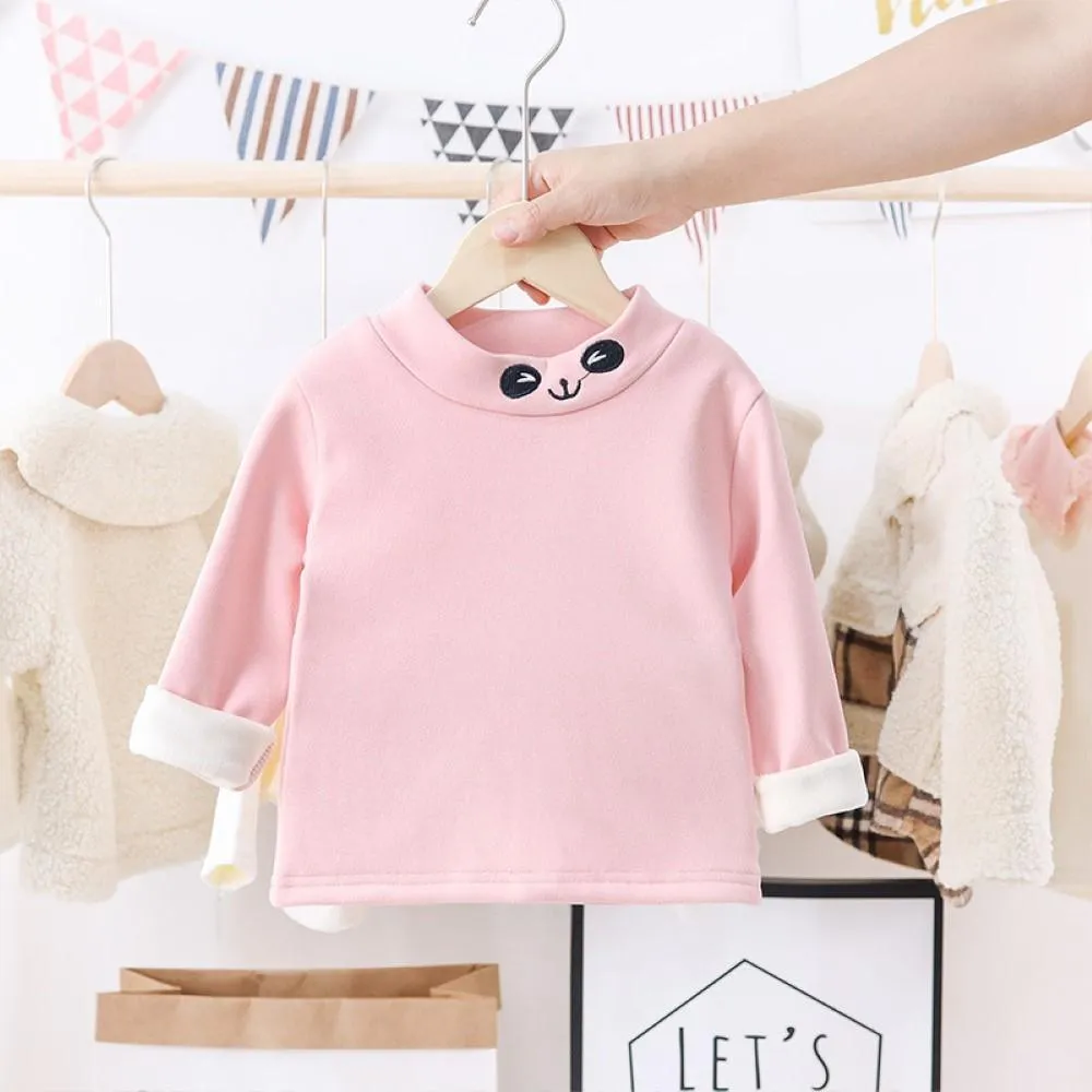 Toddler Girls Long Sleeve High Collar T-Shirts Wholesale Little Girls Clothes