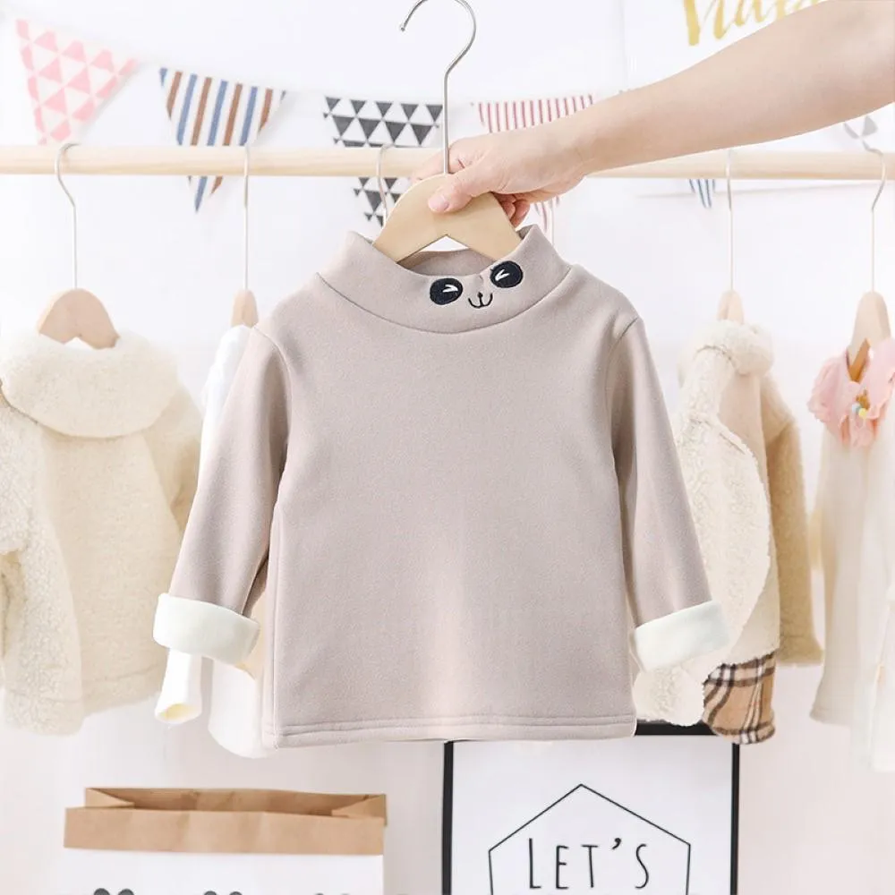 Toddler Girls Long Sleeve High Collar T-Shirts Wholesale Little Girls Clothes