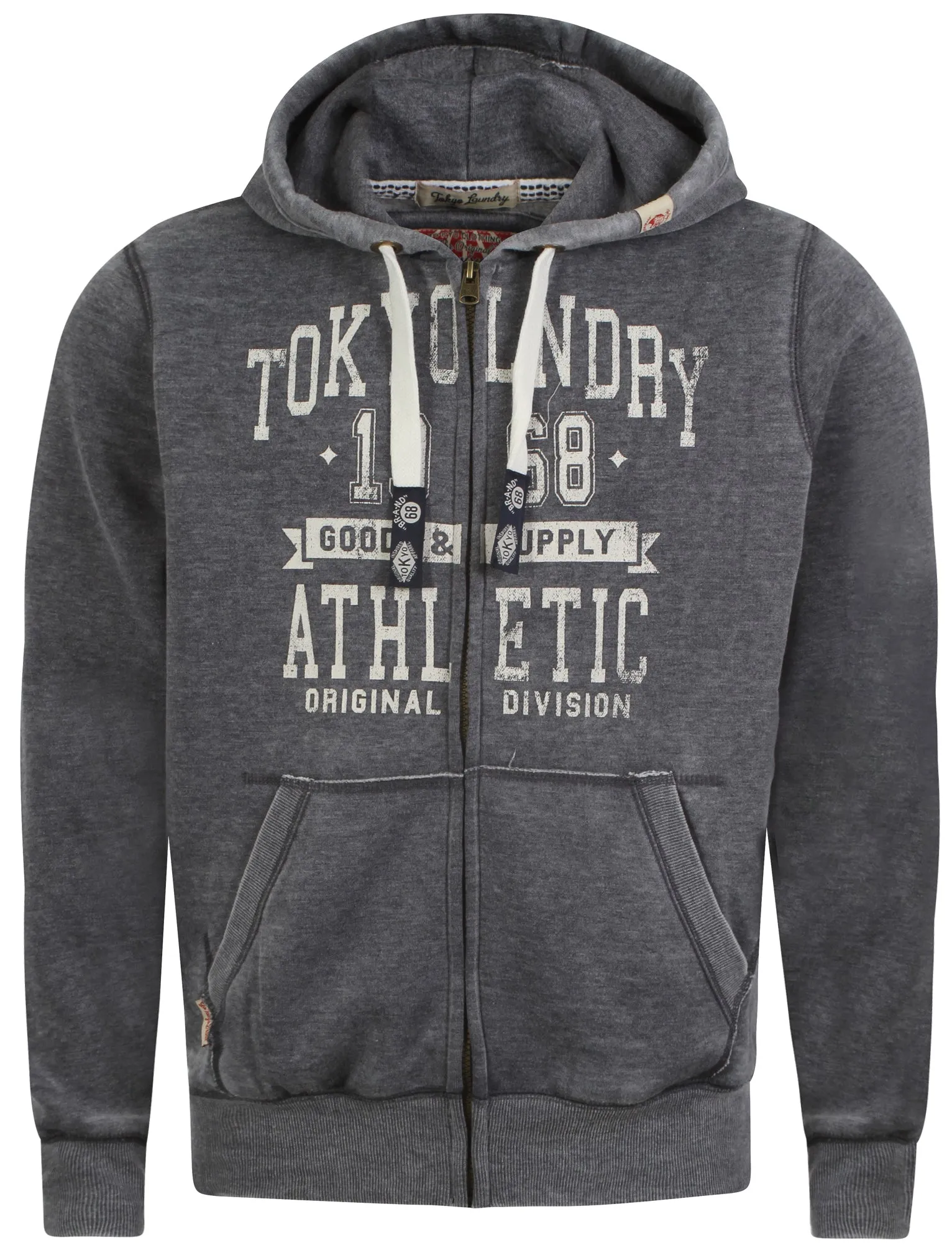 Tokyo Laundry Pennsylvania zip up hoodie in dark navy