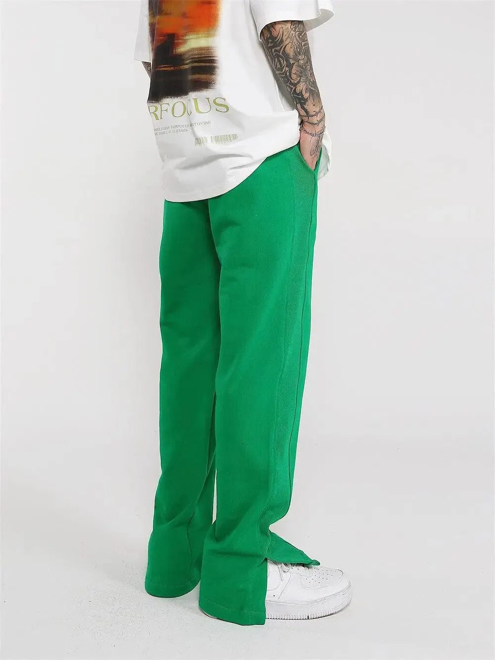 Trousers Split Casual Sweatpants