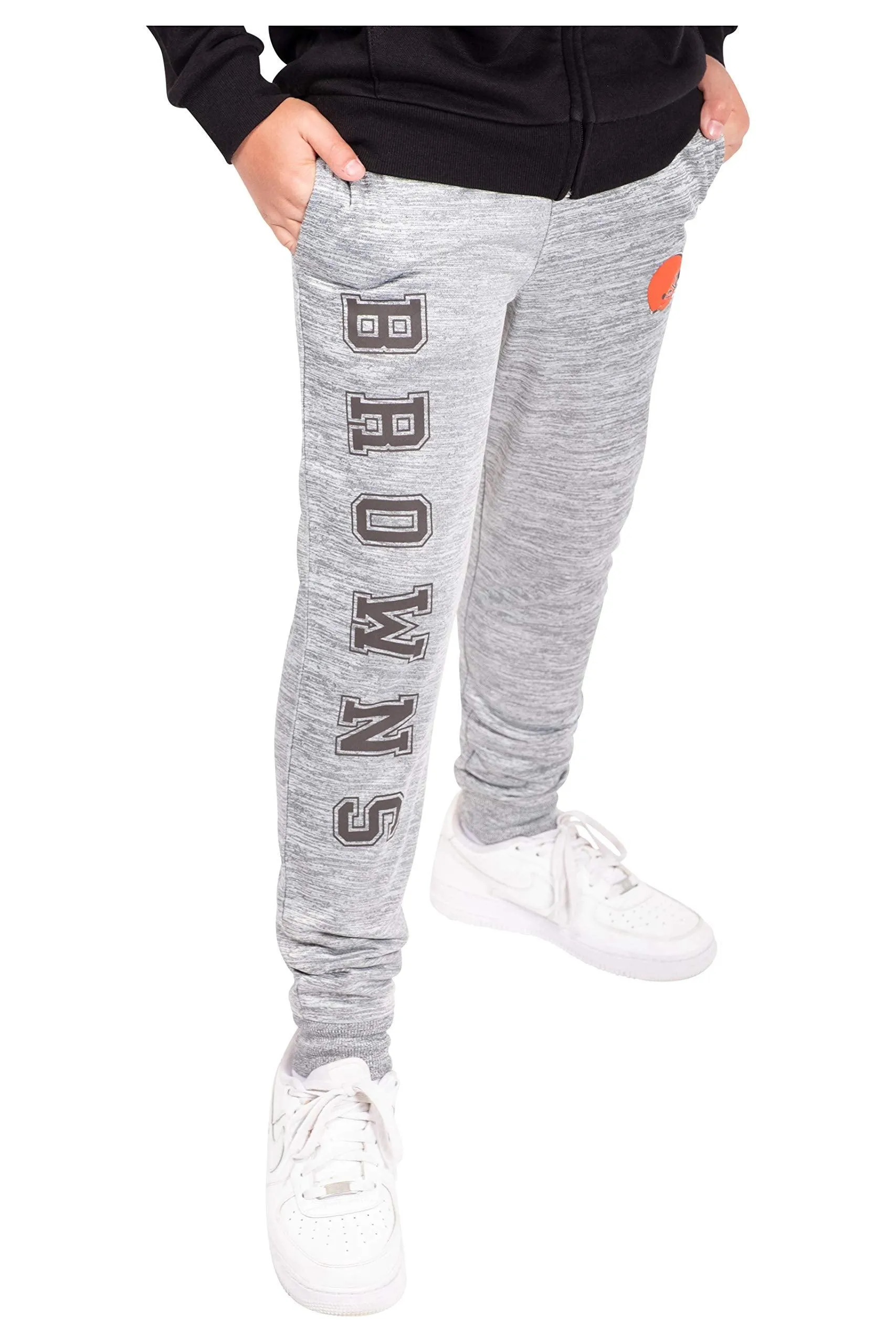 Ultra Game NFL Official Youth Super Soft Game Day Jogger Sweatpants, Cleveland Browns|Cleveland Browns