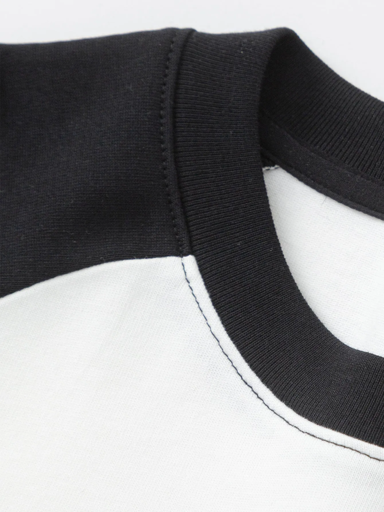 Unisex Daily Life Black White Hue Letter Long Sleeve T-Shirt