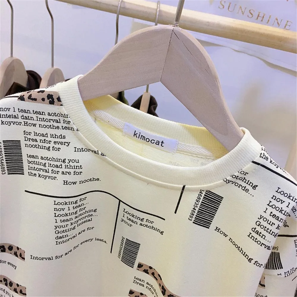 Unisex Letter Printed Crew Neck Long Sleeve T-shirts Wholesale Kidswear