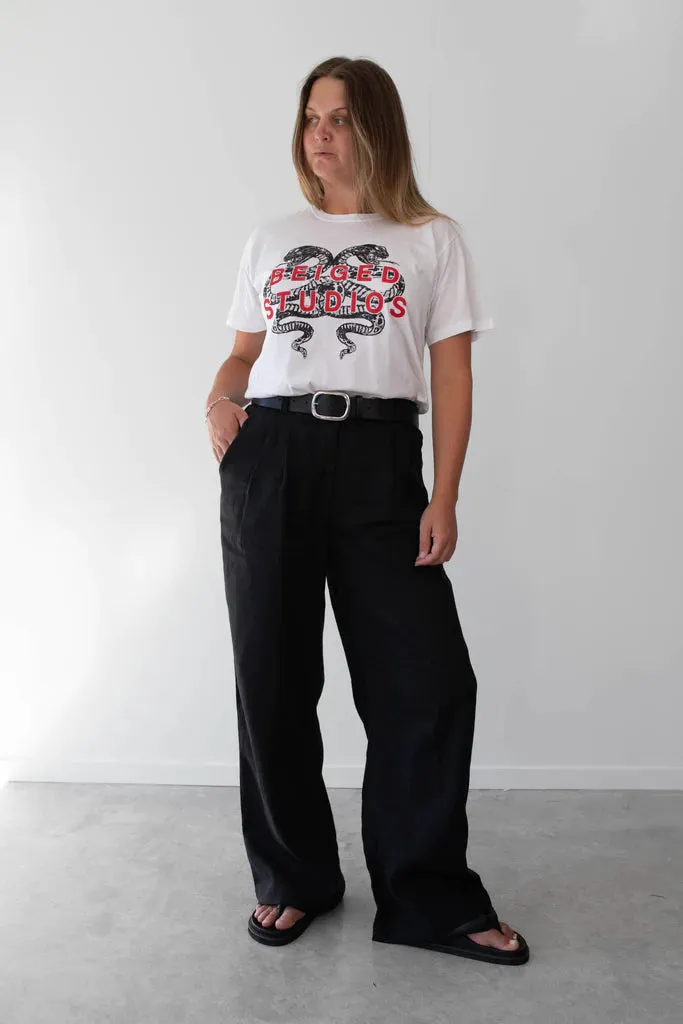 Vintage White Snake Tee White