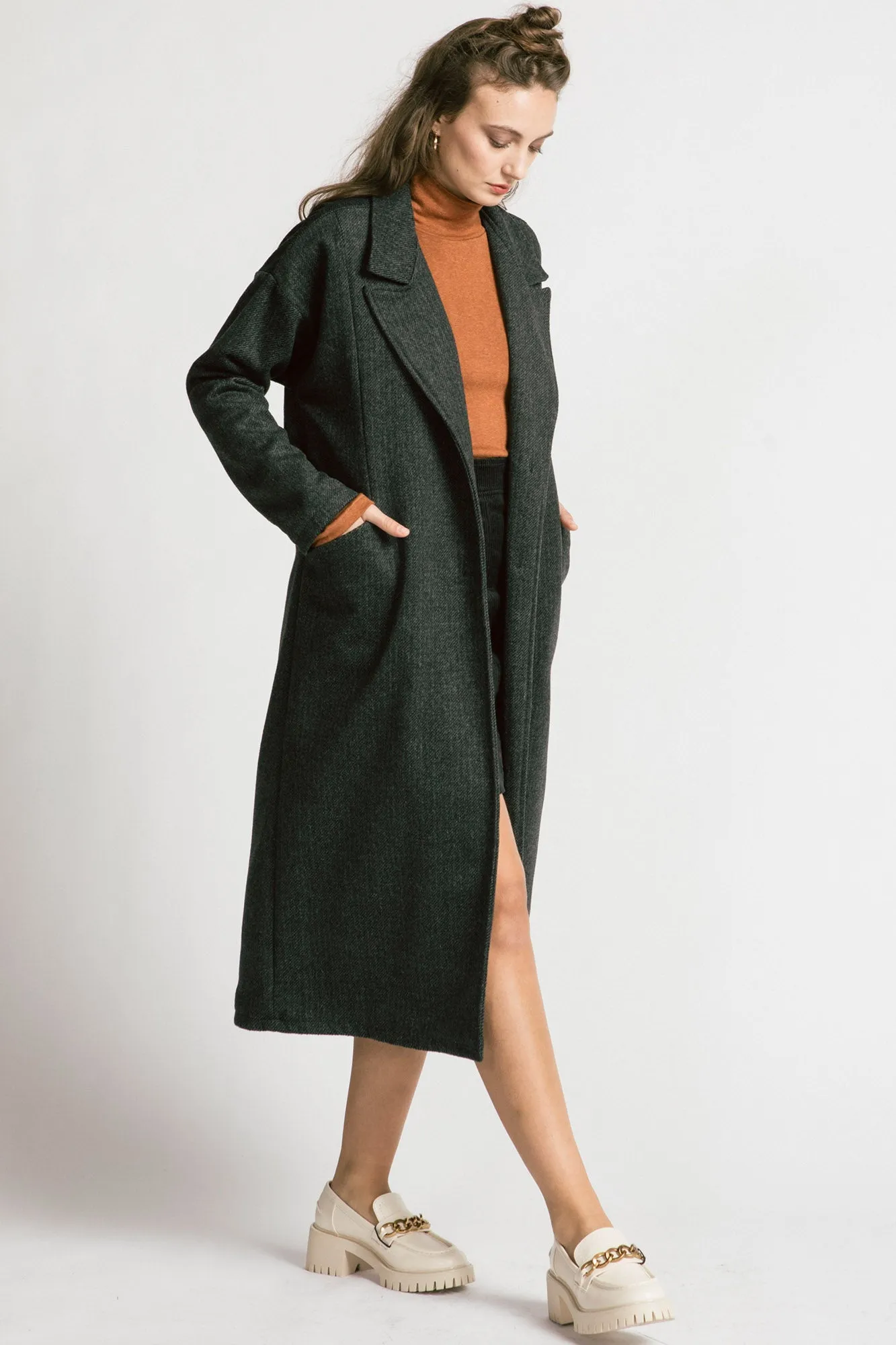 Viscount Coat Grey Twill