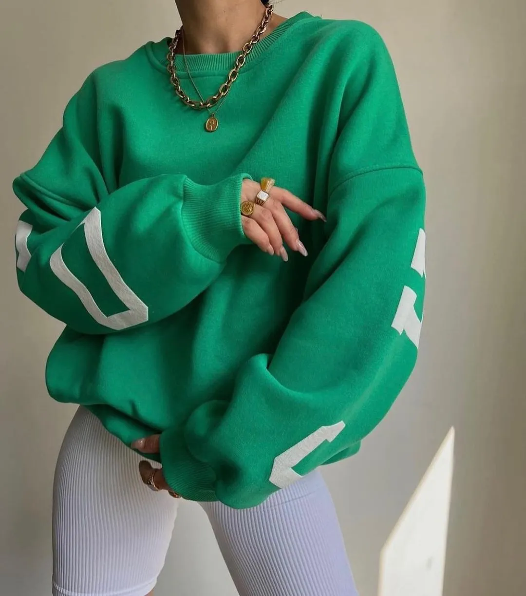 Women's Cool Printing Thickened All-matching Long-sleeved Sweaters