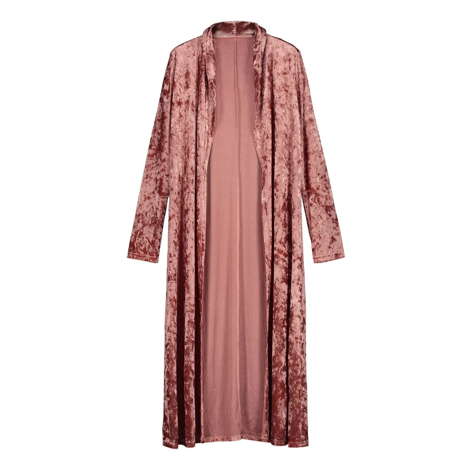 Womens Long Sleeve Velvet Open Front Casual Cardigans