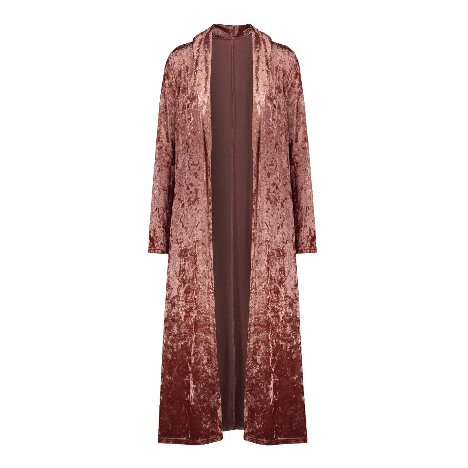 Womens Long Sleeve Velvet Open Front Casual Cardigans