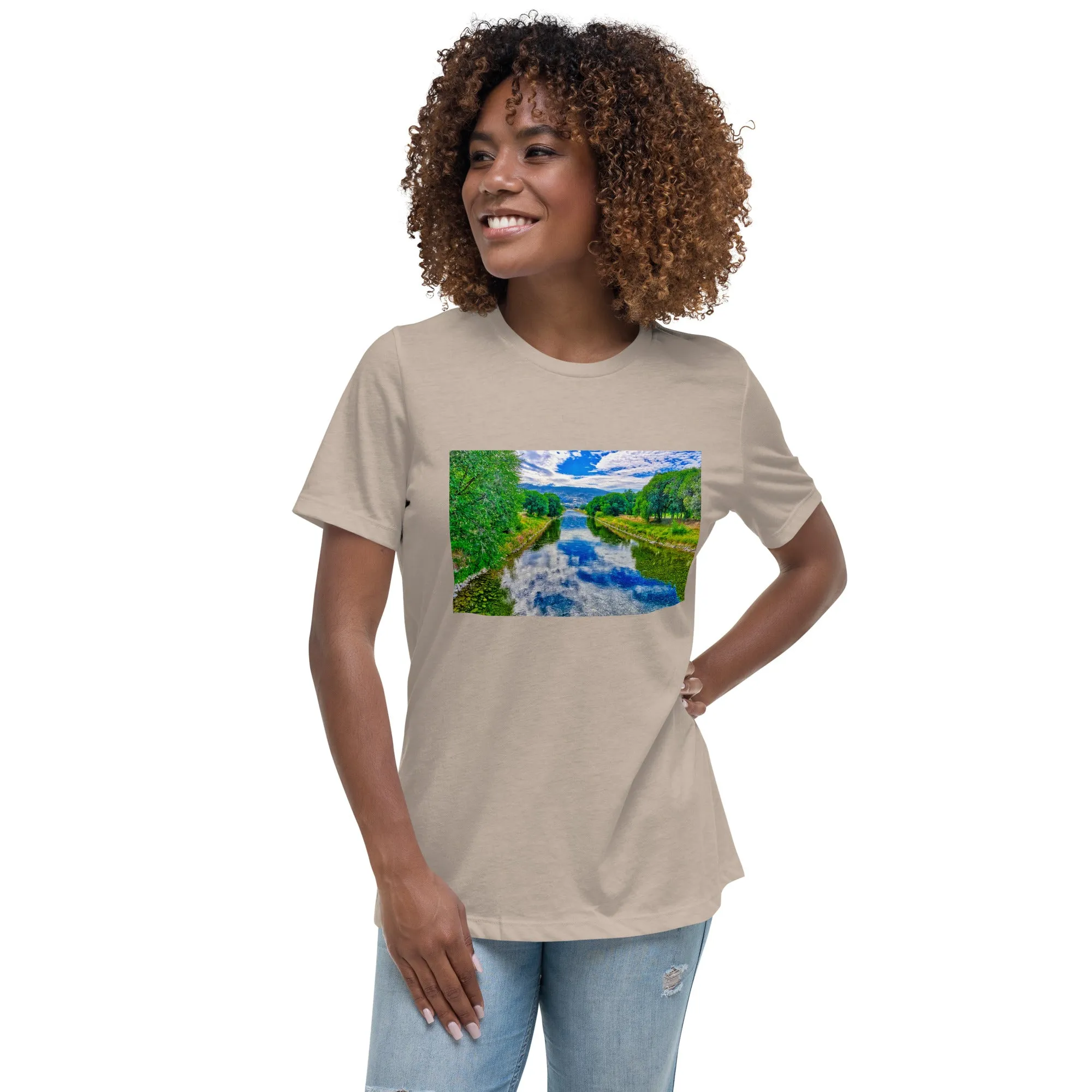 Women's Relaxed T-Shirt - Penticton Okanagan River Channel HDR