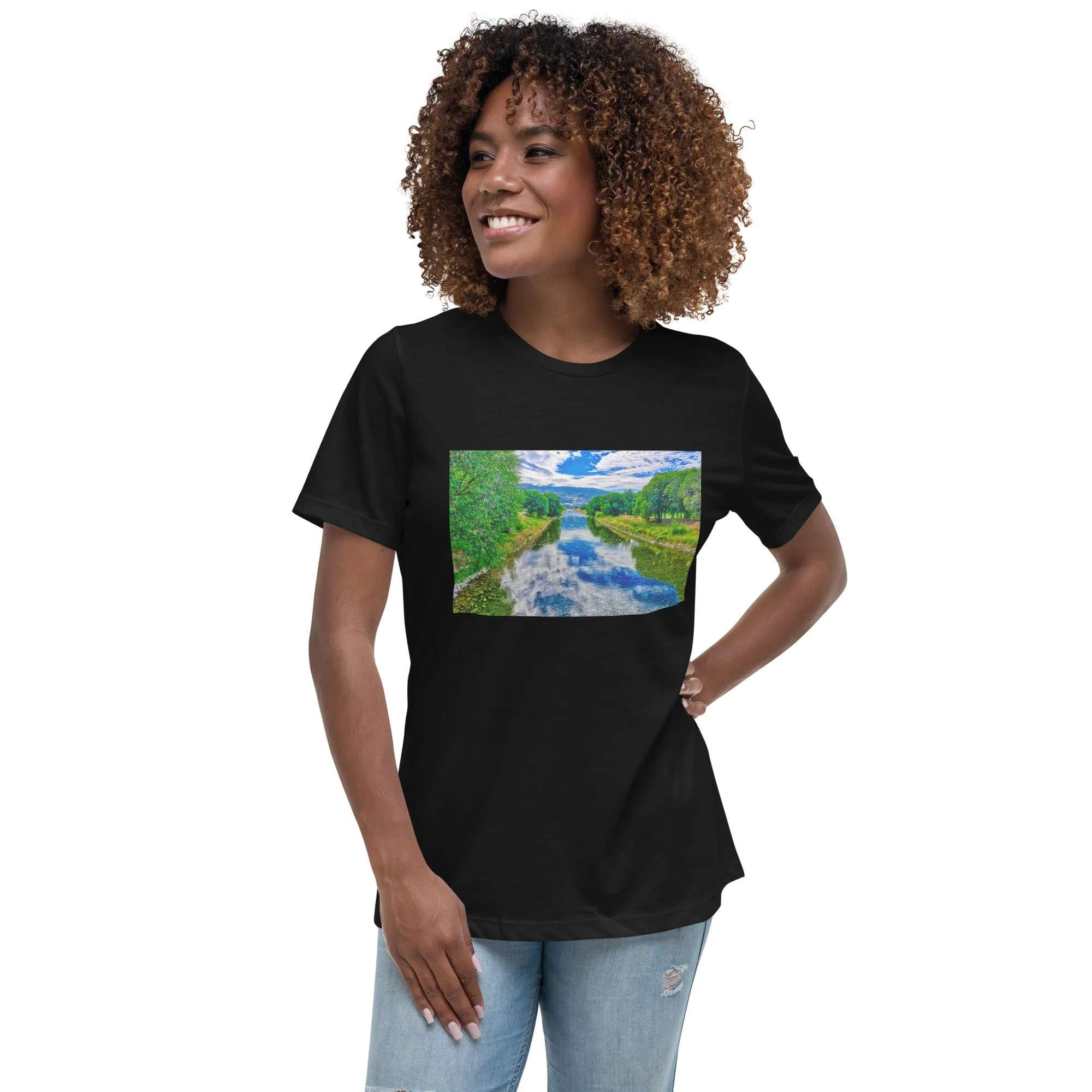 Women's Relaxed T-Shirt - Penticton Okanagan River Channel HDR