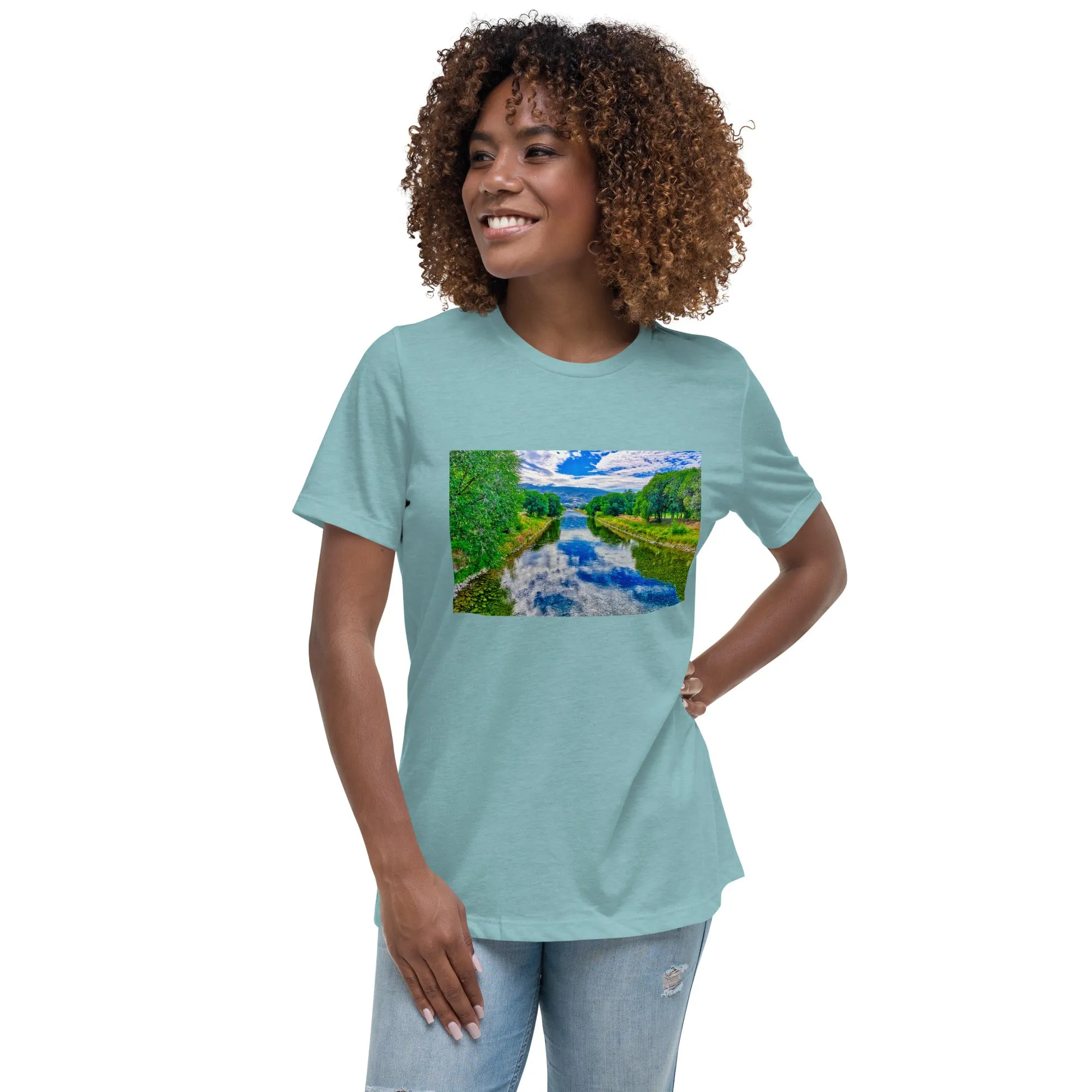 Women's Relaxed T-Shirt - Penticton Okanagan River Channel HDR