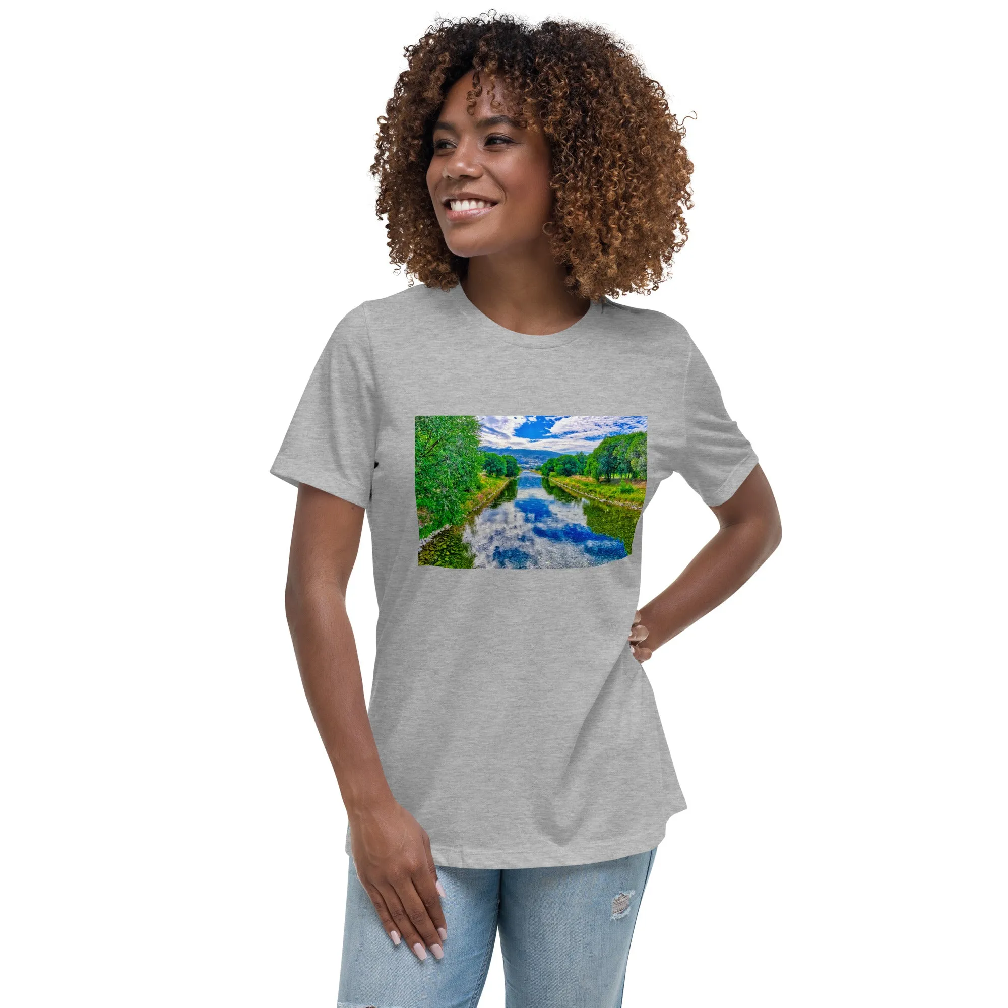 Women's Relaxed T-Shirt - Penticton Okanagan River Channel HDR