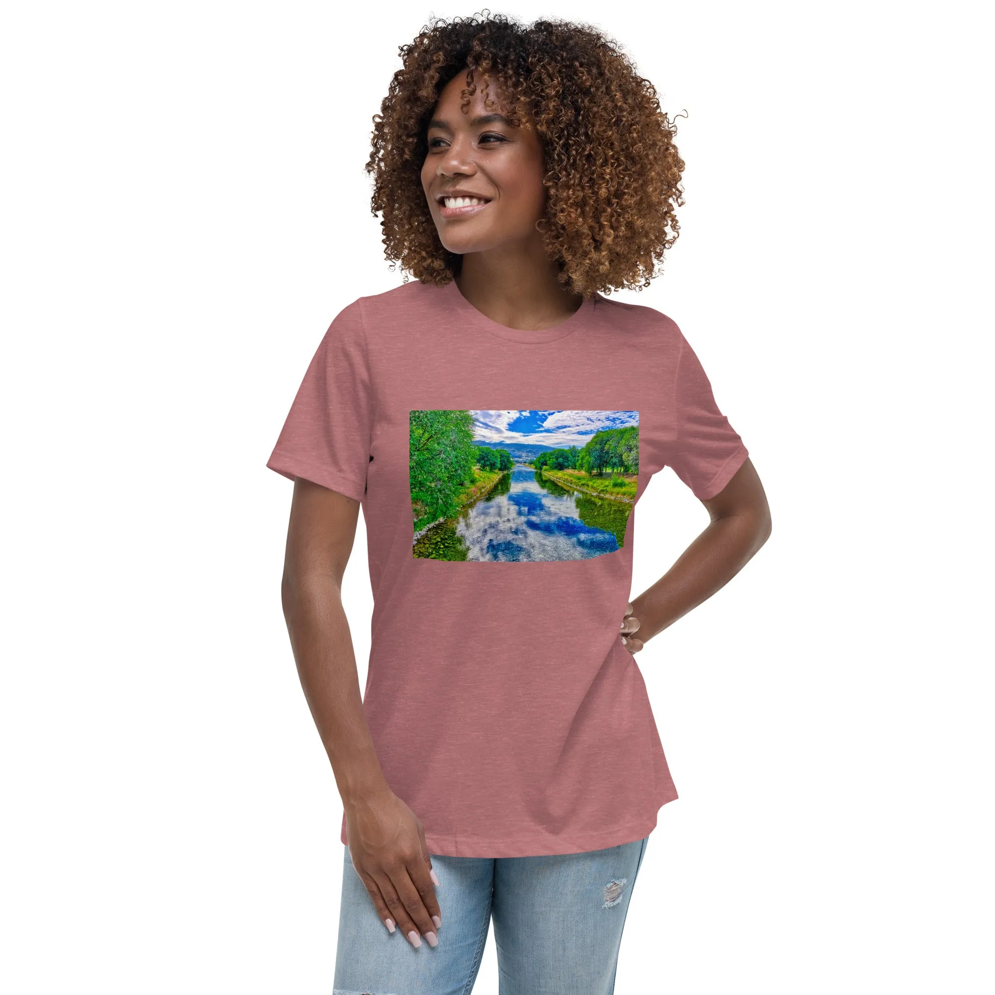 Women's Relaxed T-Shirt - Penticton Okanagan River Channel HDR