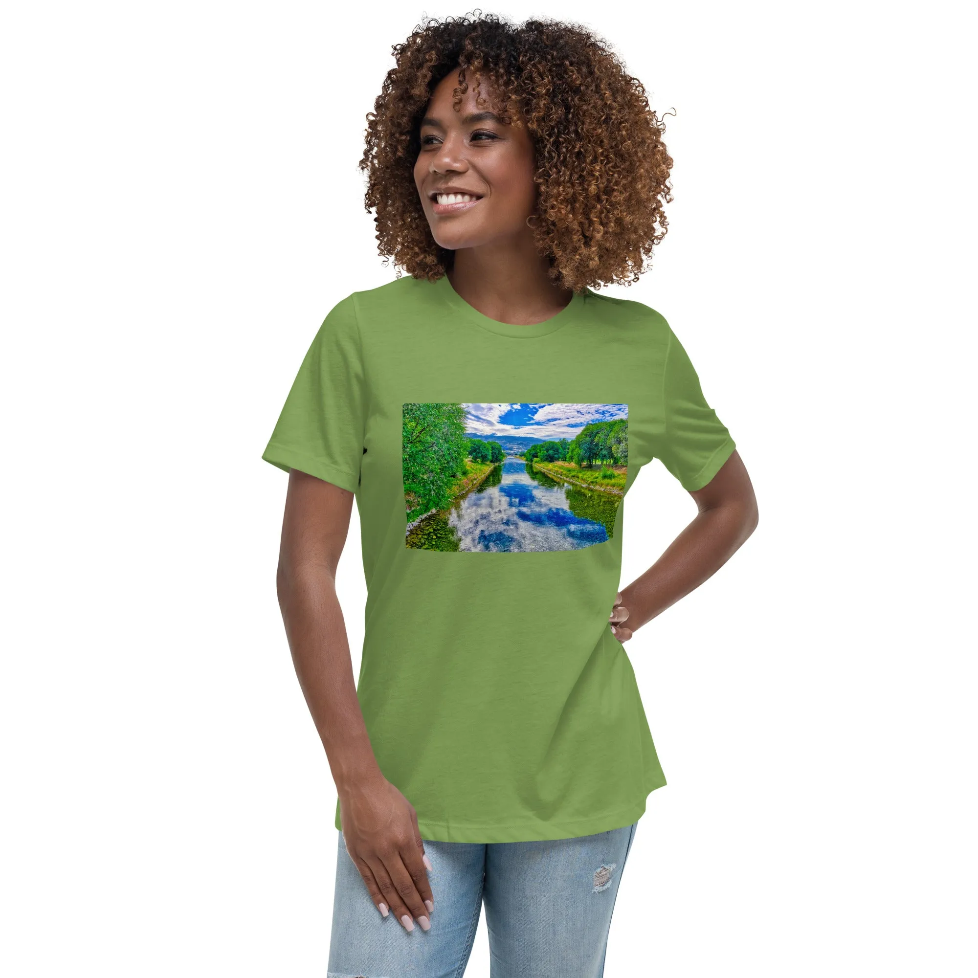 Women's Relaxed T-Shirt - Penticton Okanagan River Channel HDR