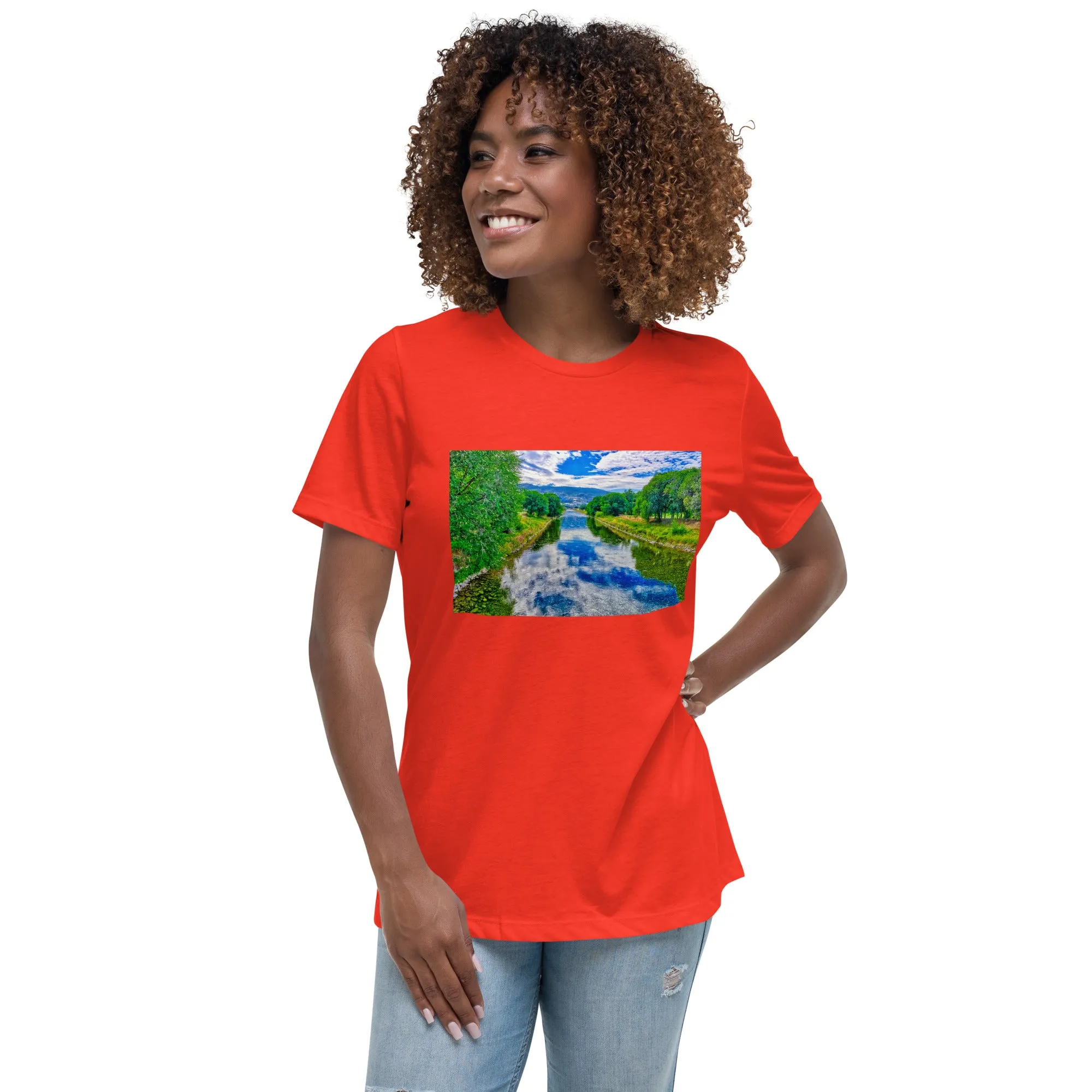 Women's Relaxed T-Shirt - Penticton Okanagan River Channel HDR
