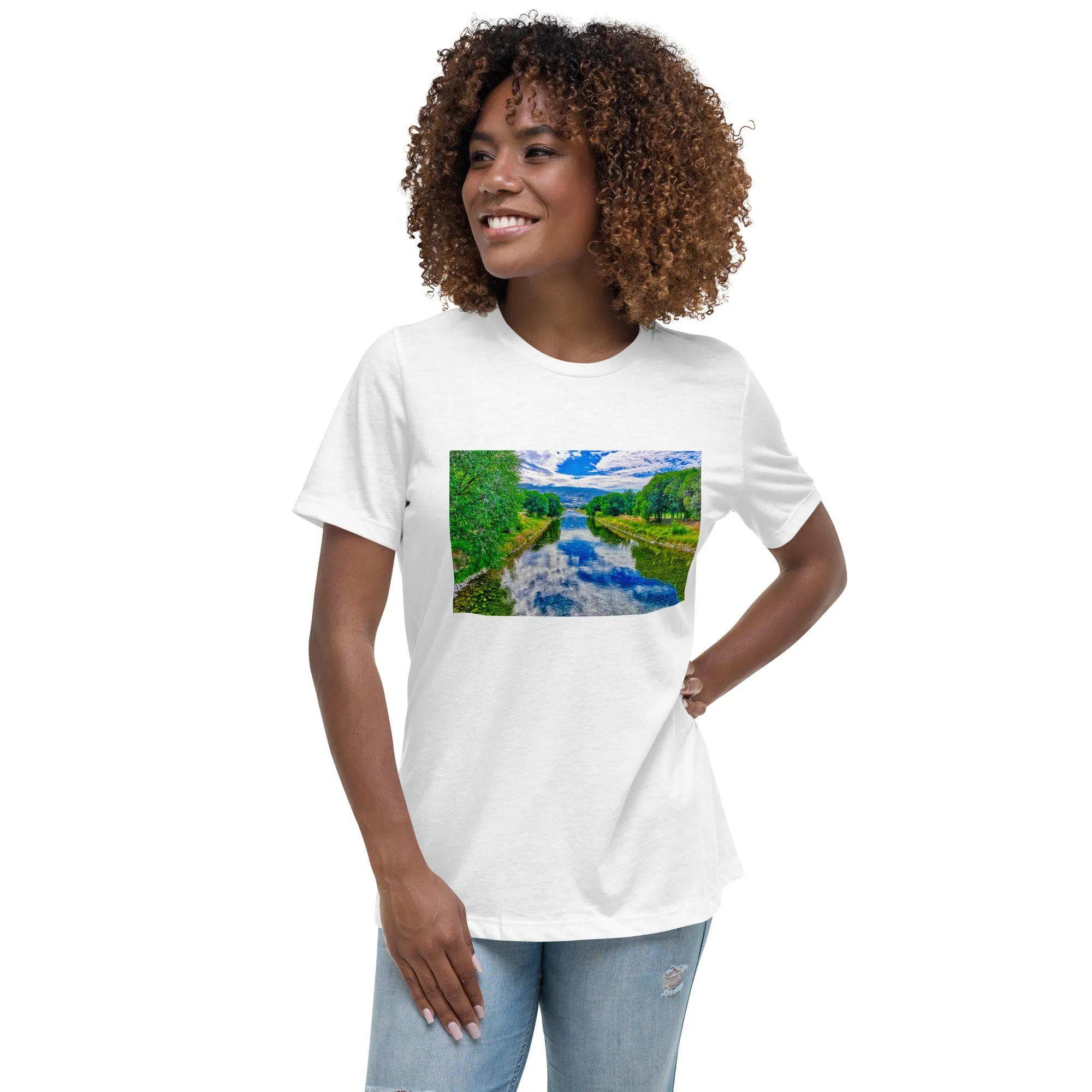 Women's Relaxed T-Shirt - Penticton Okanagan River Channel HDR