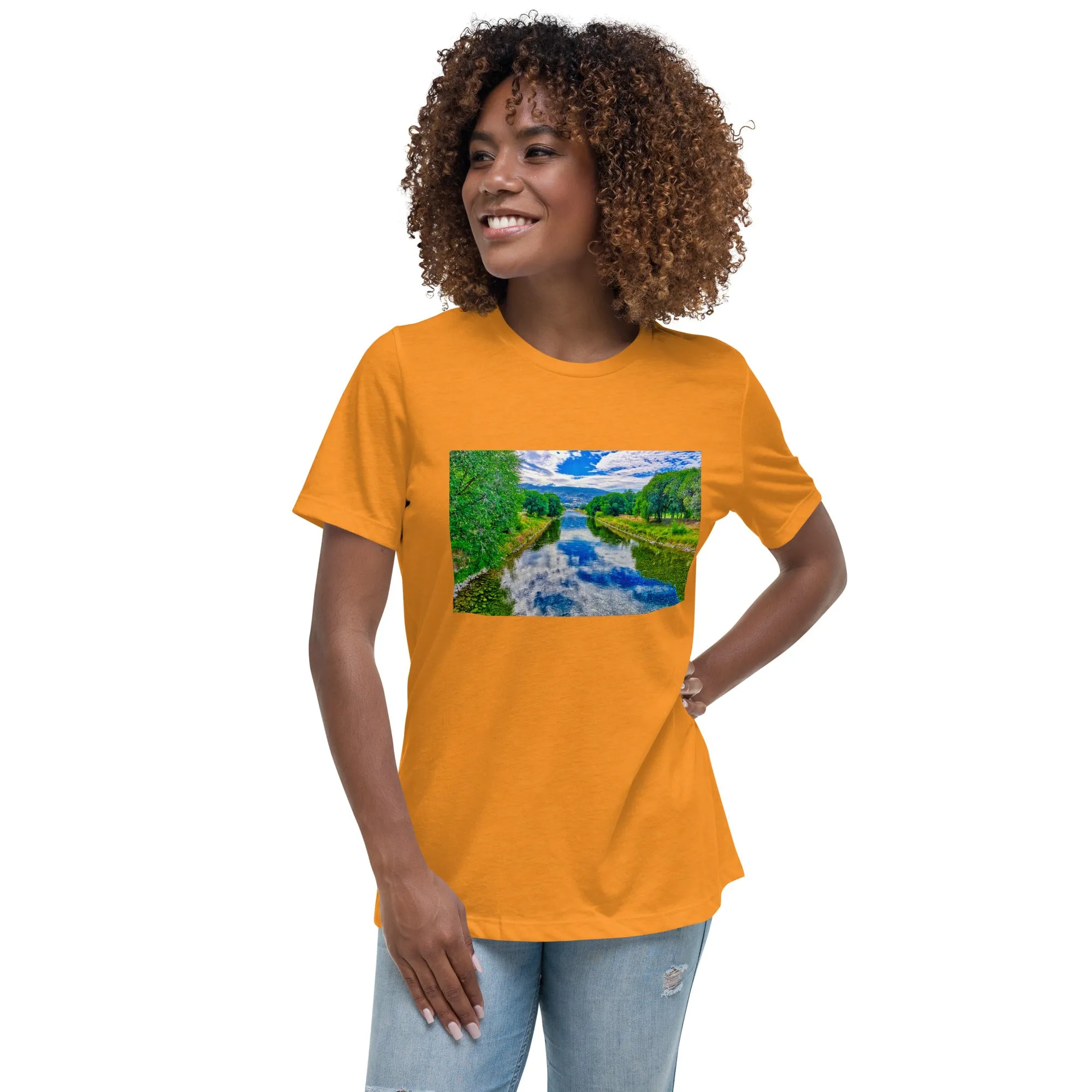 Women's Relaxed T-Shirt - Penticton Okanagan River Channel HDR