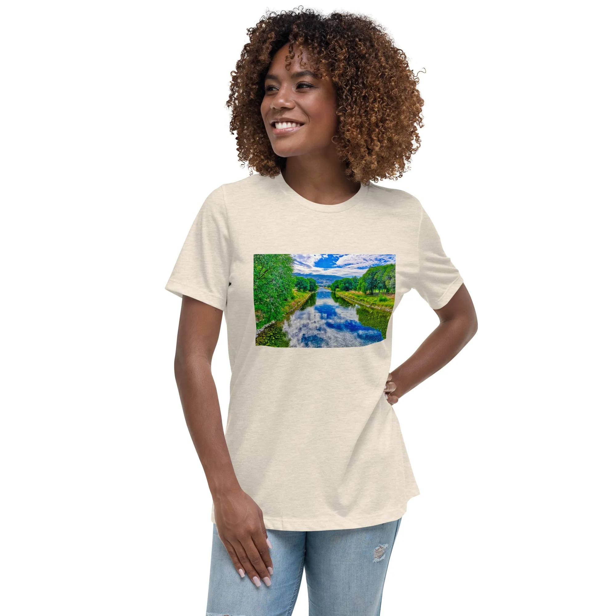 Women's Relaxed T-Shirt - Penticton Okanagan River Channel HDR